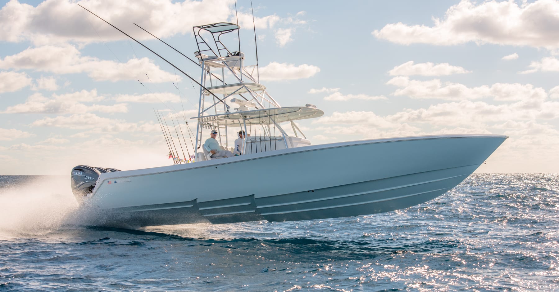 Contender on plane in tournament waters
